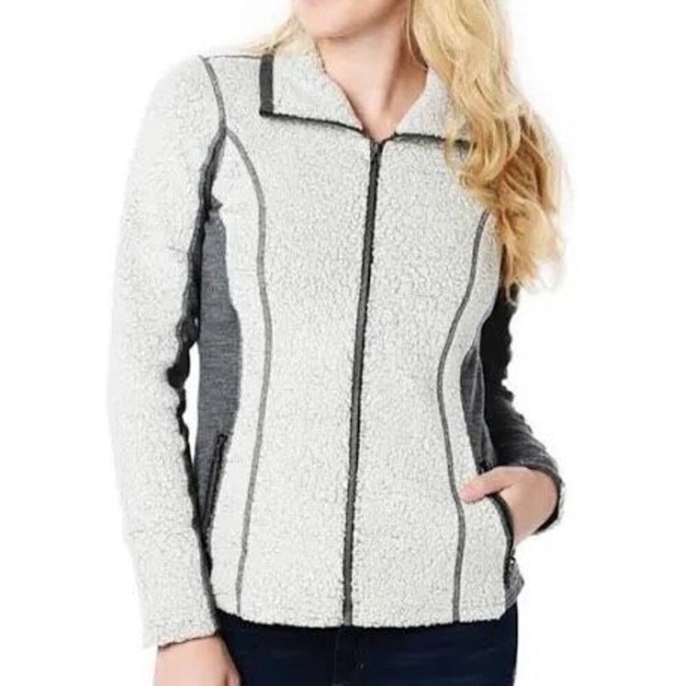 Kuhl Women’s Kozet Full Zip Sherpa Jacket Wool Blend Size Medium